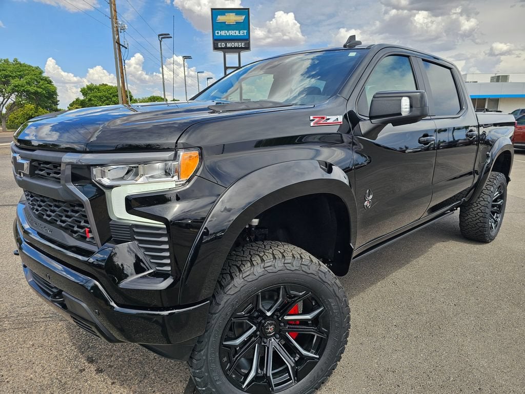 2026 Chevrolet Silverado 1500 RST in Black — front three-quarter view